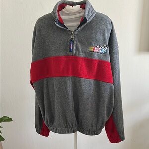 NASCAR Men's Gray and Red Sweater